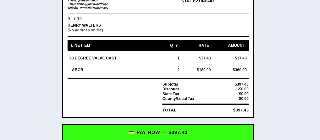 Customer Invoice View